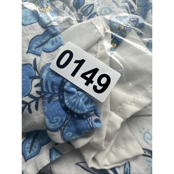 Haute Hippie Ruffle‎ Floral Blue Midi Dress Sz 4 Tiered Peasant Boho Smocked - Picture 9 of 9